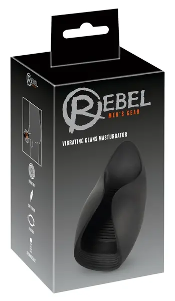 Rebel Vibrating Glans Device Flexible Silicone 10 Modes Black 13cm