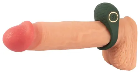 Emerald Love луксозен вибриращ пръстен, 10 режима, USB, черен