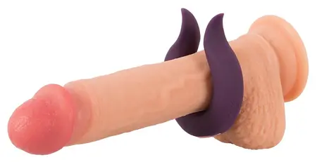 Couples Choice Dual Motor Flexible Intimate Ring Vibrator 8.7cm Black