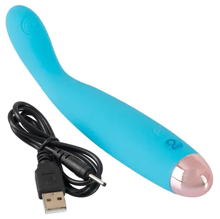 Cuties Mini Vibrator Blue 2.G - Compact Flexible Waterproof Model