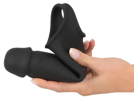 Rebel RC Intimate Extension Sleeve 8cm Vibrating Black Adjustable