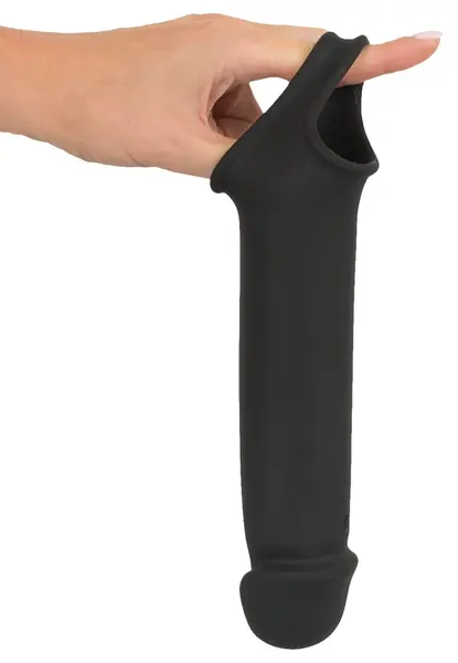 Rebel RC Intimate Extension Sleeve 8cm Vibrating Black Adjustable