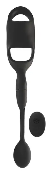 REBEL RC Silicone System - Intimate Dual Ring with Remote Plug, Black
