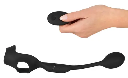 REBEL RC Silicone System - Intimate Dual Ring with Remote Plug, Black