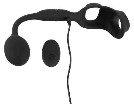 REBEL RC Silicone System - Intimate Dual Ring with Remote Plug, Black