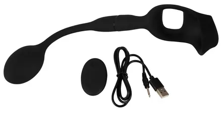 REBEL RC Silicone System - Intimate Dual Ring with Remote Plug, Black