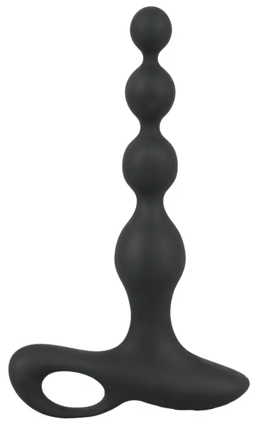 Bad Kitty BV Rechargeable Vibrating Anal Beads Silicone Black 20cm