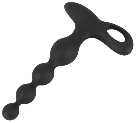 Bad Kitty BV Rechargeable Vibrating Anal Beads Silicone Black 20cm