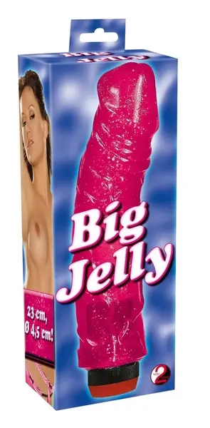 You2Toys Big Jelly Flexible Vibrator, Multi-Speed, Glitter Effect, 23cm