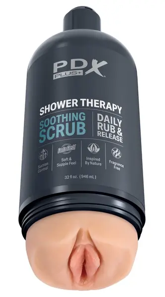 PDX Plug Shower Therapy Soothing Scrub Intimate Machine, 20.7 cm