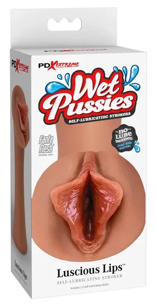 PDX Extreme Wet Series Intimate Lips Sleeve, 14 cm, Fanta Flesh