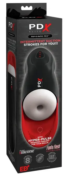 PDX Elite Fap-O-Matic Pro Intimate Machine with Suction & Vibration, Black