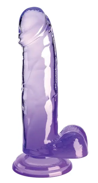 King Cock Clear 7 Inch Intimate Model with Dual Density, Purple