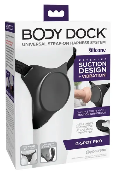 Pipedream Body Dock G-Spot Pro Harness with Vibrating Plate, Adjustable Straps