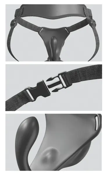 Pipedream Body Dock G-Spot Pro Harness with Vibrating Plate, Adjustable Straps