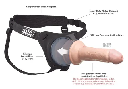 Pipedream Body Dock Elite Adjustable Harness System, Silicone Plate