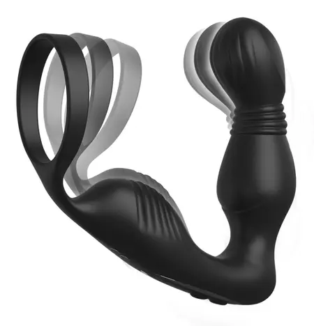 Anal Fantasy Elite Ass-Gasm Pro P-Spot Massager with Dual Motors, Black