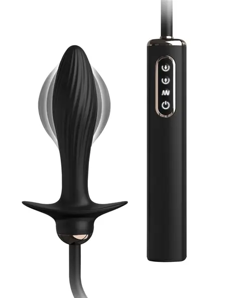Anal Fantasy Elite Auto-Throb Inflatable Plug, Silicone, Black, 13cm