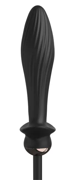 Anal Fantasy Elite Auto-Throb Inflatable Plug, Silicone, Black, 13cm