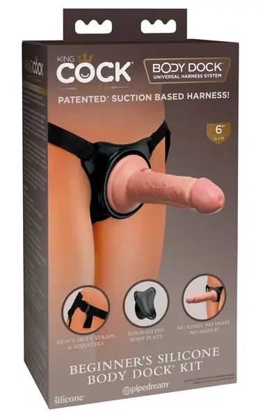 King Cock Elite Body Dock Beginner Kit - Adjustable Silicone System 17.8cm