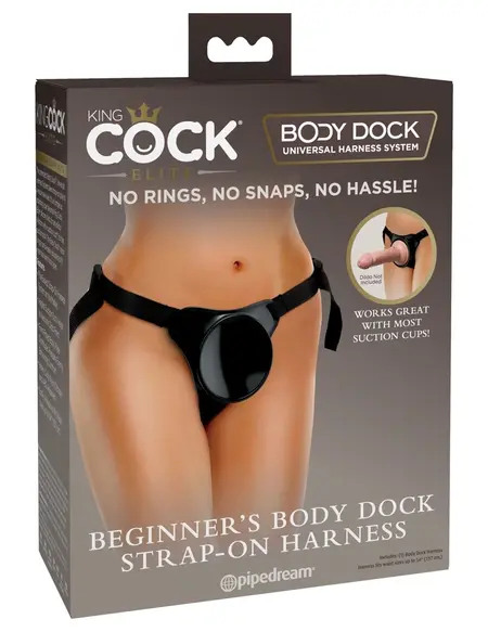 King Cock Elite Beginner Adjustable Strap-On Harness System Black
