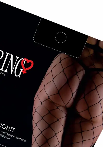 Leg Avenue Over Sized Net Tights Black - Durable Mesh, One Size