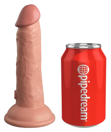King Cock Elite KCE 6 DD Vibrating Intimate Machine, Silicone, Light, 17.8 cm