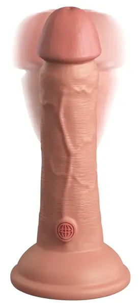 King Cock Elite KCE 6 DD Vibrating Intimate Machine, Silicone, Light, 17.8 cm