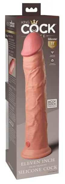King Cock Elite KCE 11 Dual Density Silicone Model, 29.5 cm, Light