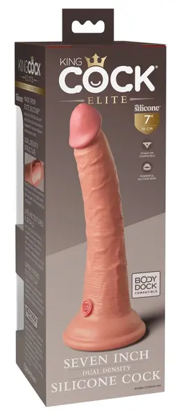 King Cock Elite KCE 7 Dual Density Silicone Model, Light, 21 cm