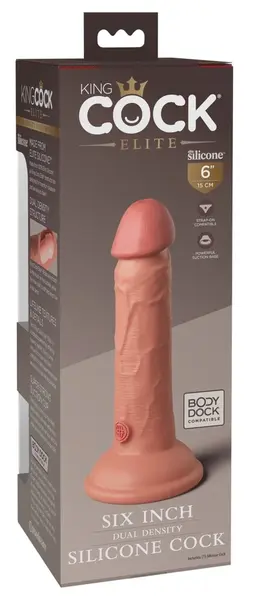 King Cock Elite KCE 6 Dual Density Silicone Model Light 17.8 cm