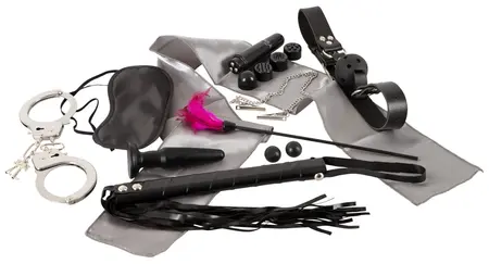 FFSLE Ultimate Bondage Kit 10-Piece Set with Accessories Black