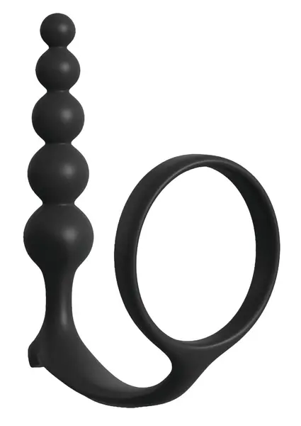 CalExotics AF Ass-Gasm Intimate Silicone Duo Ring & Anal Beads 12cm