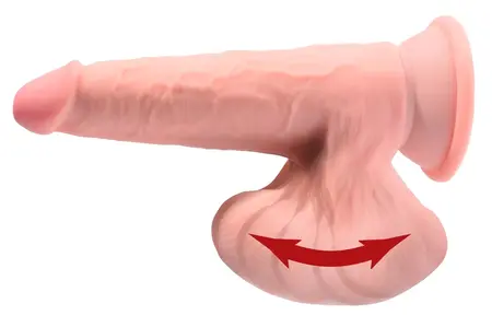 King Cock Plus 7” 3D Fanta Flesh Model with Swinging Anatomical Base, Beige