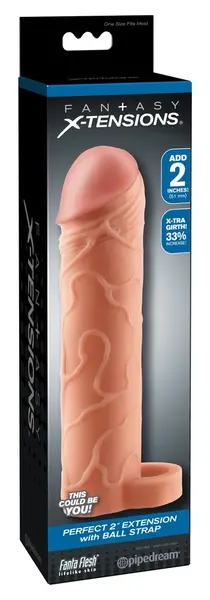 Fetish Fantasy Series FXTP Extension Sleeve with Ball Ring 19cm Light