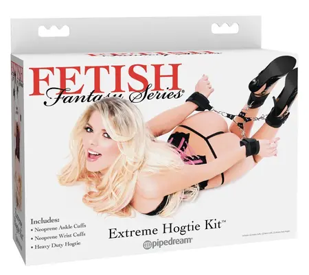 Fetish Fantasy Series Extreme Hog-Tie Restraint System Adjustable Black