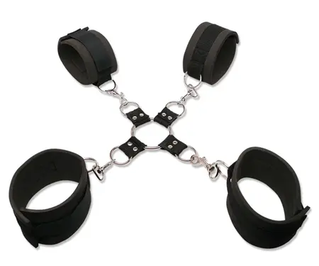 Fetish Fantasy Series Extreme Hog-Tie Restraint System Adjustable Black