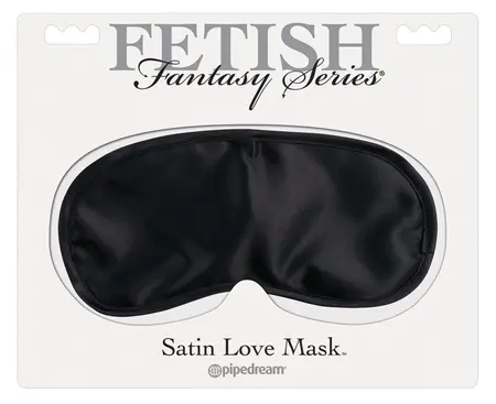 Fifty Shades Satin Love Mask Black - Soft Padded Eye Cover, One Size