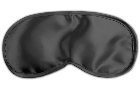 Fifty Shades Satin Love Mask Black - Soft Padded Eye Cover, One Size