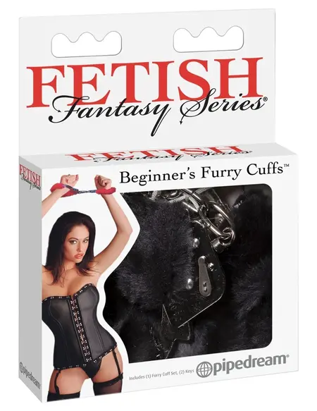 FFS Beginner’s Fury Soft Plush Adjustable Handcuffs - Black