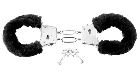 FFS Beginner’s Fury Soft Plush Adjustable Handcuffs - Black