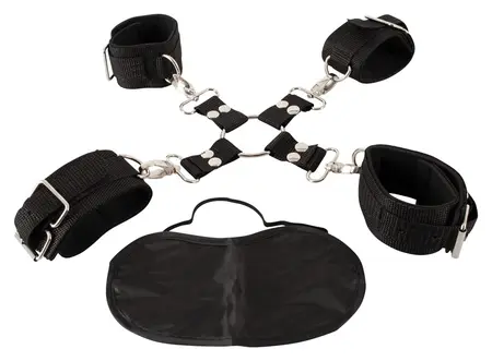 Fetish Fantasy Series Heavy-Duty Adjustable Hogtie Set, Black, Polyamide