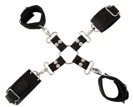 Fetish Fantasy Series Heavy-Duty Adjustable Hogtie Set, Black, Polyamide