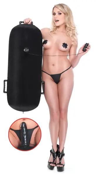 FFS Luv Log Inflatable Intimate Machine with Multi-Speed Vibration, Black