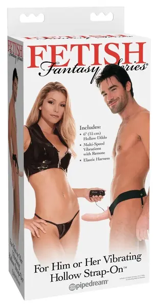 FFSFHOH Vibrating Hollow Strap-On System 17 cm - Adjustable Harness