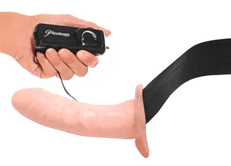 FFSFHOH Vibrating Hollow Strap-On System 17 cm - Adjustable Harness