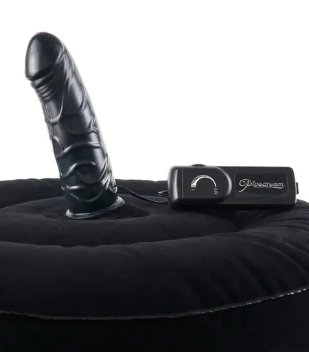 FFS Inflatable Hot Seat Black - Vibrating Intimate Machine, Velvet Cover