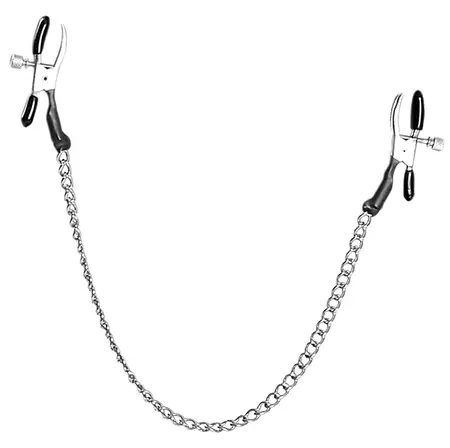 FFS Alligator Adjustable Pressure Nipple Clamps with Metal Chain 43cm