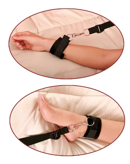 FFS Bed Bindings Restraint Kit - Adjustable Full-Body System Black