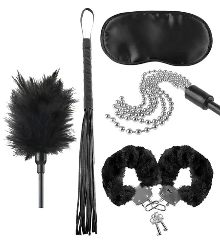 FFSLE Bondage Teaser Kit Black - 5-Piece Sensory Play Set